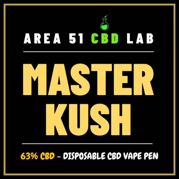 Area 51 CBD Lab Master Kush 63% Broad Spectrum Disposable CBD Vape Pen