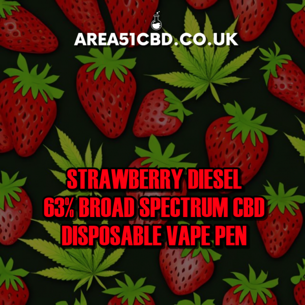 Strawberry Diesel - 63% Broad Spectrum CBD Disposable Vape Pen