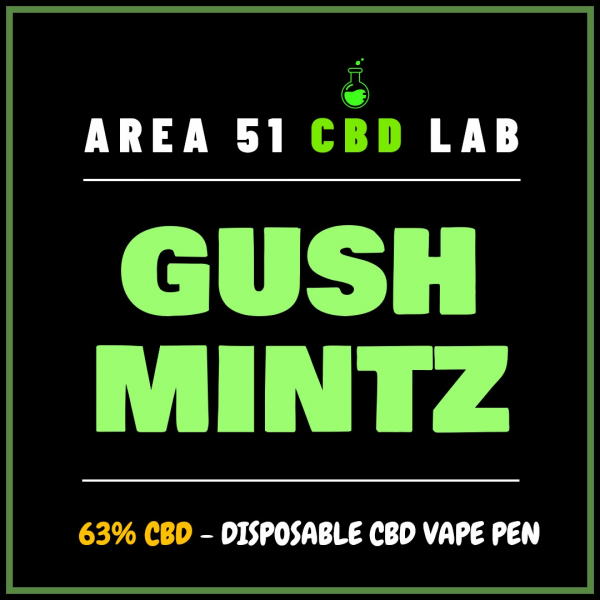 Gush Mintz 63% Broad Spectrum CBD Disposable Vape Pen