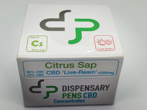 Dispensary Pens CBD – Citrus Sap 1000mg CBD Broad Spectrum ‘Live Resin’