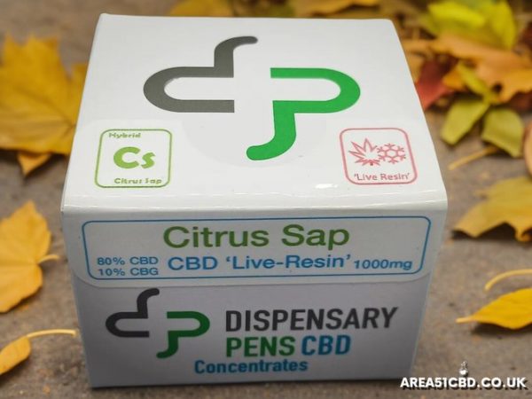 Dispensary Pens CBD – Citrus Sap 1000mg CBD Broad Spectrum ‘Live Resin’