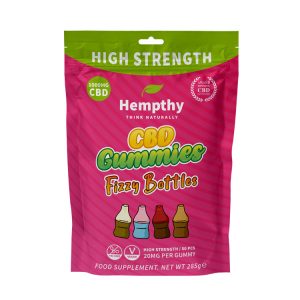 Hempthy – CBD Fizzy Bottles Gummies – High Strength (1000mg CBD) 50 Pieces