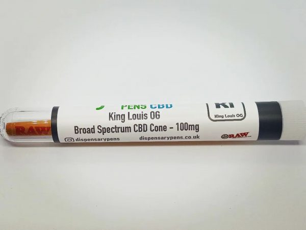 Dispensary Pens CBD – King Louis OG 100mg Broad Spectrum CBD & Terpene Infused Cone
