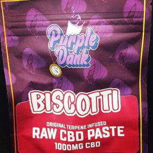 Purple Dank – Biscotti 1000mg CBD Raw Paste With Natural Terpenes (BUY 1 & GET 1 FREE)
