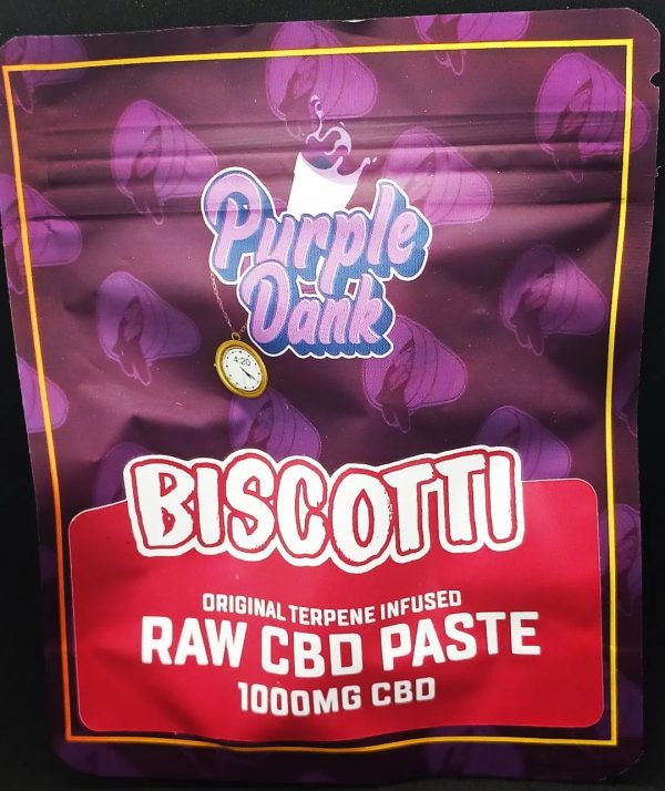 Purple Dank – Biscotti 1000mg CBD Raw Paste With Natural Terpenes (BUY 1 & GET 1 FREE)