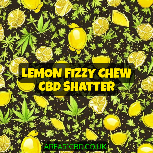 Lemon Fizzy Chew CBD Shatter Extract Area 51 CBD Lab