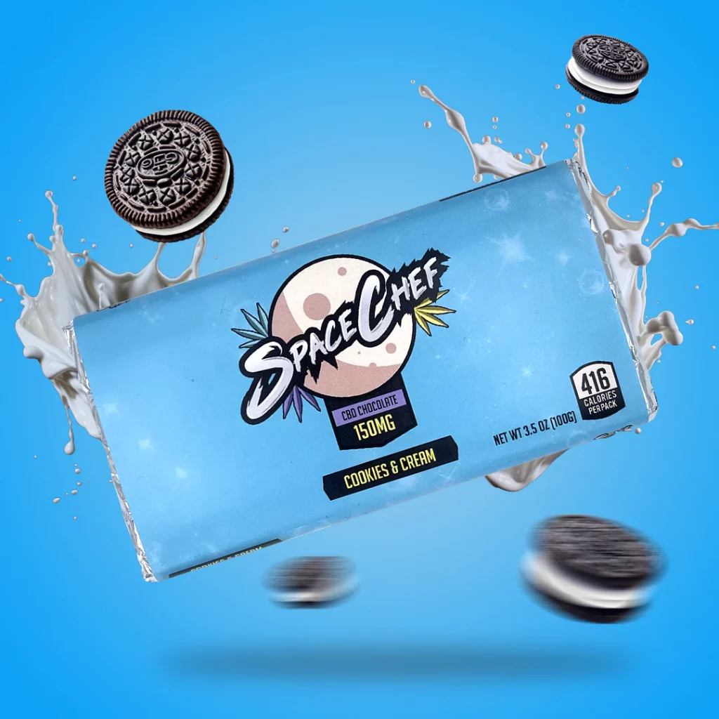 Space Chef – 150mg CBD Chocolate Bar – Cookies & Cream