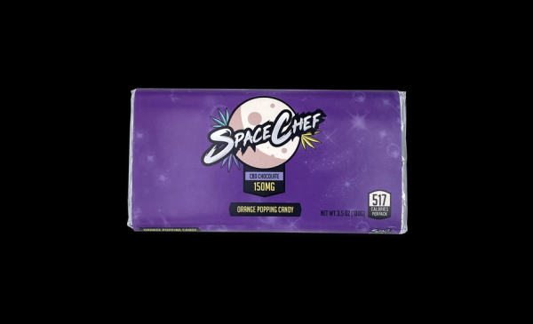 Space Chef 150mg CBD Chocolate Bar Orange Popping Candy