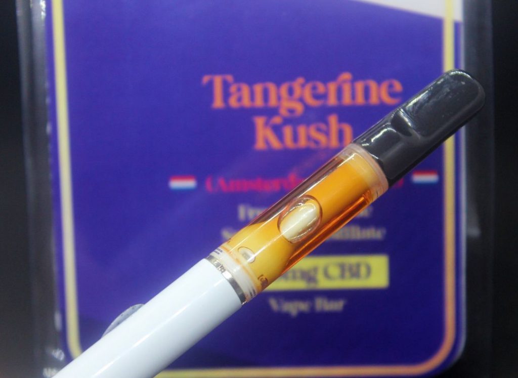 Purple Seal CBD's tasty Tangerine Kush 800mg CBD Distillate Vape Pen
