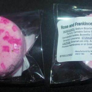 Rose & Frankincense – 100mg CBD Bath “Truffle” Bomb