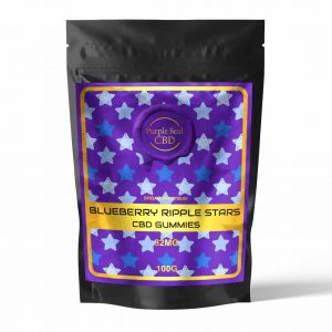 Purple Seal CBD – 32mg CBD Blueberry Ripple Stars Gummies