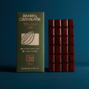 CBD 75% Dark Chocolate Bar - Radek's Chocolate
