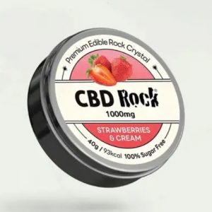 CBD Rock - Strawberries and Cream - 1000mg CBD Edible Rock