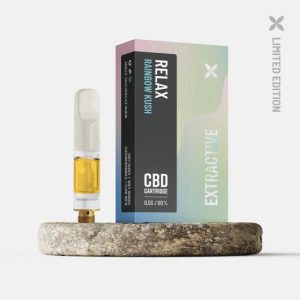 Extractive – Limited Edition – Rainbow Kush – CBD Vape Cartridge – 60%+ Cannabinoids – 0.5g Uncut Oil
