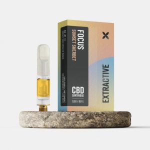 Extractive – Sunset Sherbet – CBD Vape Cartridge – 60%+ Cannabinoids – 0.5g Uncut Oil